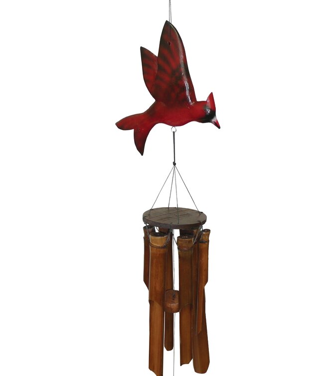 Cohasset Gifts Garden Cardinal Bamboo Wind Chime Reviews Wayfair